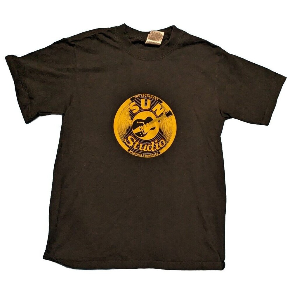 The Legendary Sun Studio Juniors SZ 14/16 Black Tee Shirt Memphis Elvis Presley